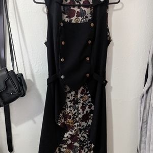 Hot Topic Vest with Floral Pattern